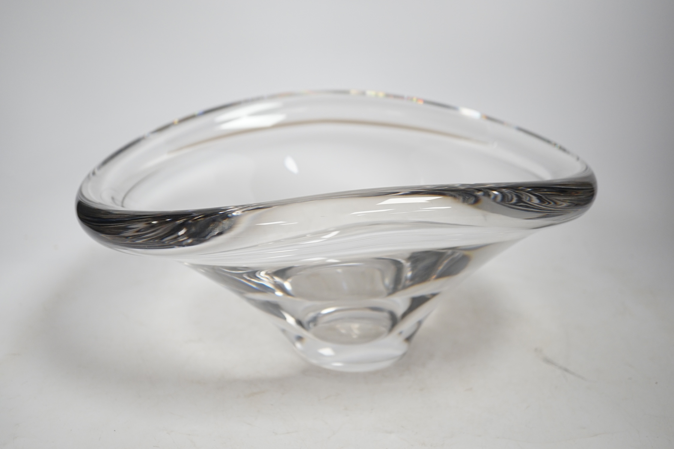 A Darlington clear glass bowl, 32cm wide, 15cm high. Condition - good